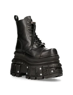 New Rock ANKLE BOOT IMPERFECT WITH LACES M-MILI083CCT-C4