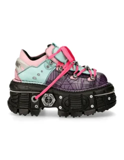 New Rock ANKLE BOOT IMPERFECT WITH LACES M-120-C6 New