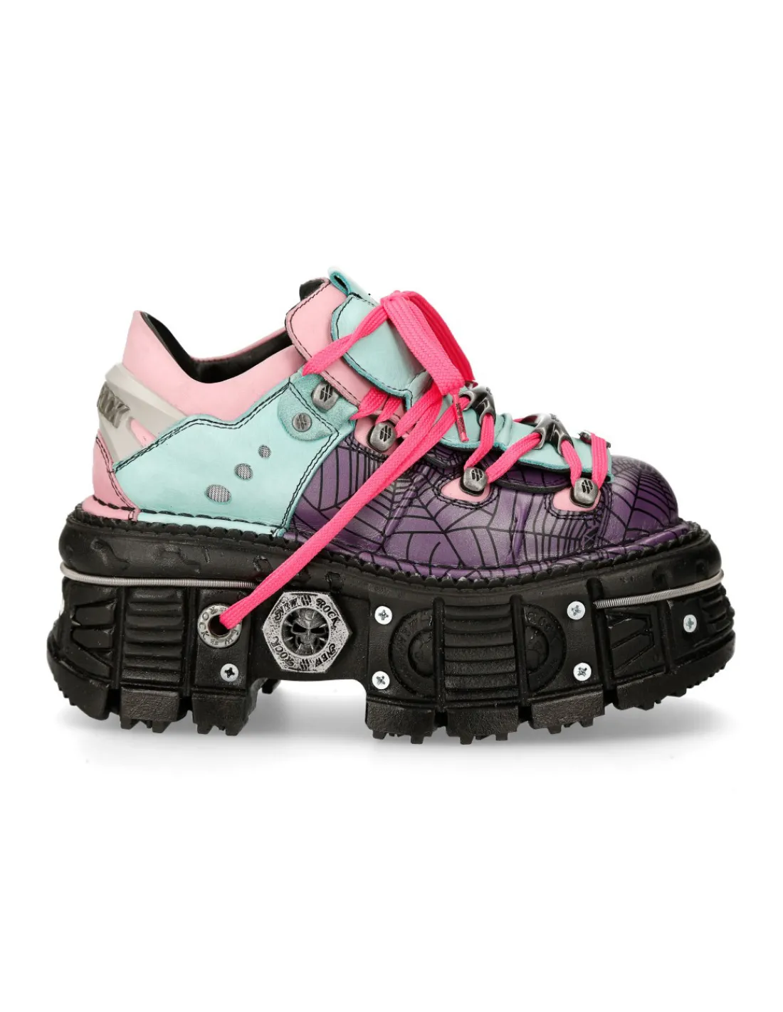 New Rock ANKLE BOOT IMPERFECT WITH LACES M-120-C6 New