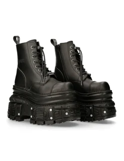 New Rock ANKLE BOOT IMPERFECT WITH LACES M-MILI083CCT-V4 Best
