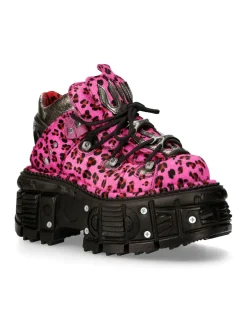 New Rock ANKLE BOOT ANIMAL PRINT IMPERFECT TANK WITH LACES M-MET011-C8 Online