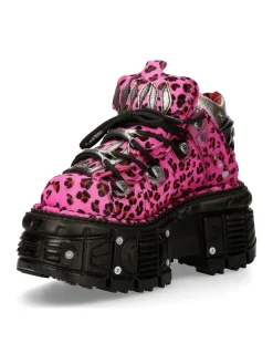 New Rock ANKLE BOOT ANIMAL PRINT IMPERFECT TANK WITH LACES M-MET011-C8 Online