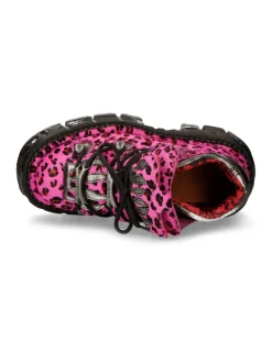 New Rock ANKLE BOOT ANIMAL PRINT IMPERFECT TANK WITH LACES M-MET011-C8 Online