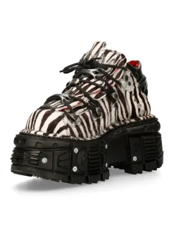 New Rock ANKLE BOOT ANIMAL PRINT IMPERFECT TANK WITH LACES M-MET011-C10 Outlet