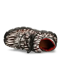 New Rock ANKLE BOOT ANIMAL PRINT TOWER WITH LACES M-MET011-C9 New