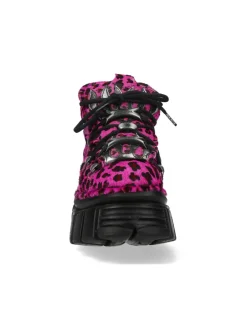New Rock ANKLE BOOT ANIMAL PRINT TOWER WITH LACES M-MET011-C7 Sale