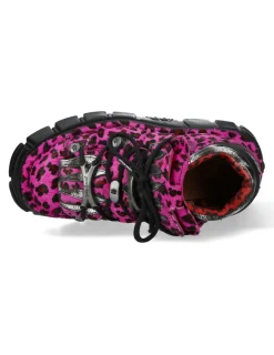 New Rock ANKLE BOOT ANIMAL PRINT TOWER WITH LACES M-MET011-C7 Sale