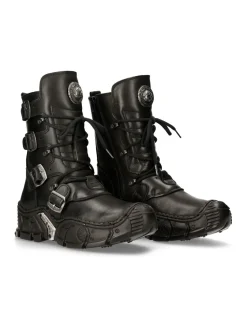 New Rock ANKLE BOOT BLACK IMPACT M-IMPACT013-S1 New