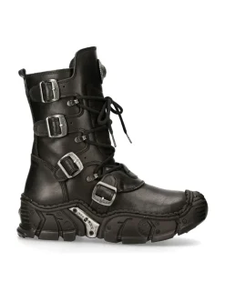 New Rock ANKLE BOOT BLACK IMPACT M-IMPACT013-S1 New
