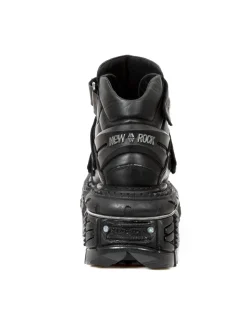 New Rock ANKLE BOOT BLACK IMPERFECT M-TANK008-C1 Best