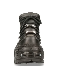 New Rock ANKLE BOOT BLACK IMPERFECT WITH LACES M-TANK106N-V2 Discount