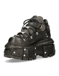 New Rock ANKLE BOOT BLACK IMPERFECT WITH LACES M-TANK106N-V2 Discount