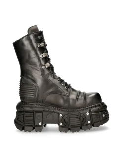 New Rock ANKLE BOOT BLACK IMPERFECT M-TANK005C-C1 Sale