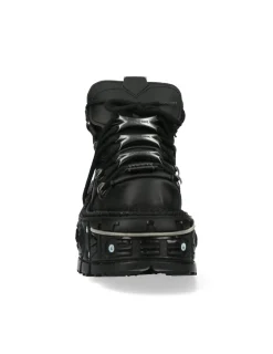 New Rock ANKLE BOOT BLACK IMPERFECT WITH LACES M-TANK006C-V1 Outlet
