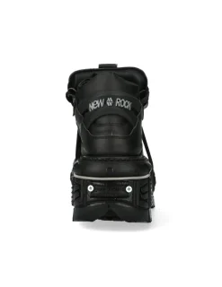 New Rock ANKLE BOOT BLACK IMPERFECT WITH LACES M-TANK006C-V1 Outlet