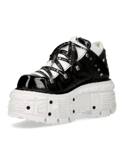 New Rock ANKLE BOOT BLACK IMPERFECT WITH LACES M-TANK106NLACE-C6