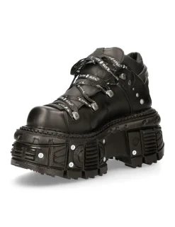 New Rock ANKLE BOOT BLACK IMPERFECT WITH LACES M-TANK106NLACE-C1 Online
