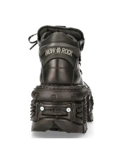New Rock ANKLE BOOT BLACK IMPERFECT WITH LACES M-TANK106NLACE-C1 Online