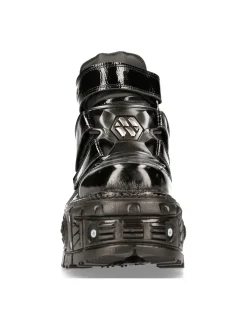 New Rock ANKLE BOOT BLACK IMPERFECT M-TANK008-R7 Hot