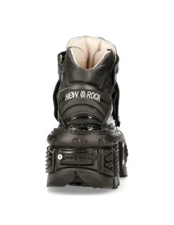 New Rock ANKLE BOOT BLACK IMPERFECT M-TANK008-R7 Hot