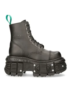 New Rock ANKLE BOOT BLACK IMPERFECT WITH LACES M-TANKMILI083C-V2 Discount