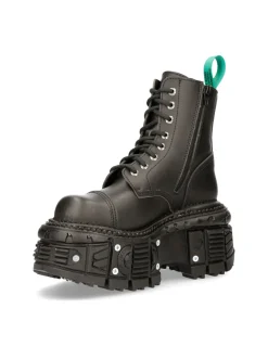 New Rock ANKLE BOOT BLACK IMPERFECT WITH LACES M-TANKMILI083C-V2 Discount