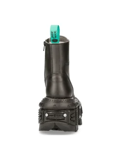 New Rock ANKLE BOOT BLACK IMPERFECT WITH LACES M-TANKMILI083C-V2 Discount