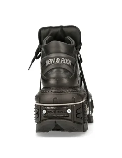 New Rock ANKLE BOOT BLACK IMPERFECT WITH LACES M-TANK006C-S1 Online