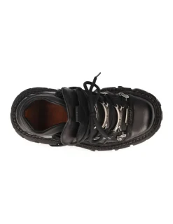 New Rock ANKLE BOOT BLACK IMPERFECT WITH LACES M-TANK006C-S1 Online