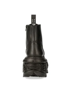 New Rock ANKLE BOOT BLACK IMPERFECT WITH LACES M-MILI215-C3 Hot