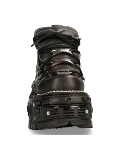 New Rock ANKLE BOOT BLACK IMPERFECT WITH LACES M-TANK106-C4 Online