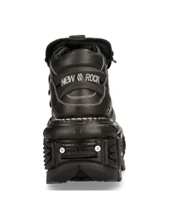New Rock ANKLE BOOT BLACK IMPERFECT WITH LACES M-TANK106-C4 Online