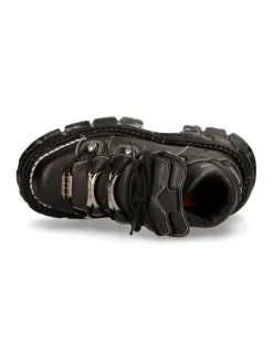 New Rock ANKLE BOOT BLACK IMPERFECT WITH LACES M-TANK106-C4 Online