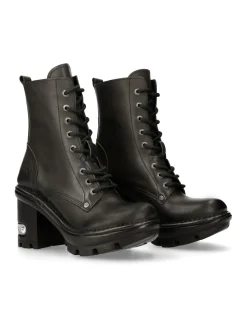 New Rock ANKLE BOOT BLACK NEOTYRE WITH LACES M-NEOTYRE07X-S1 Hot