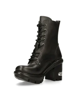 New Rock ANKLE BOOT BLACK NEOTYRE WITH LACES M-NEOTYRE07X-S1 Hot