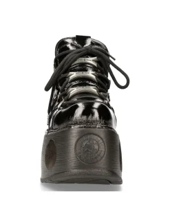 New Rock ANKLE BOOT BLACK NEPTUNO WITH LACES M-TANK006C-C8 New