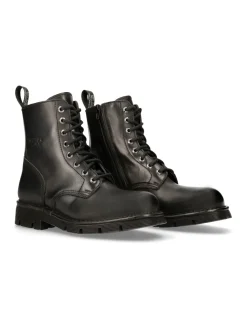 New Rock ANKLE BOOT BLACK PLANING WITH LACES M-NEWMILI084-S1 Clearance