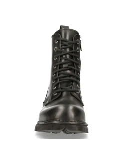 New Rock ANKLE BOOT BLACK PLANING WITH LACES M-NEWMILI084-S1 Clearance