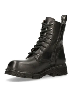 New Rock ANKLE BOOT BLACK PLANING WITH LACES M-NEWMILI084-S1 Clearance