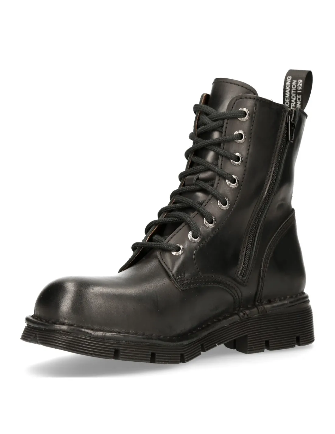New Rock ANKLE BOOT BLACK PLANING WITH LACES M-NEWMILI084-S1 Clearance