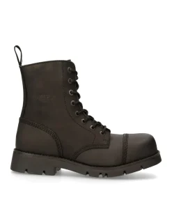 New Rock ANKLE BOOT BLACK RANGER WITH LACES M-RANGER008MT-S3 Clearance