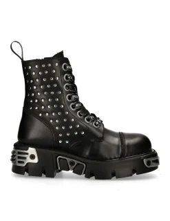 New Rock ANKLE BOOT BLACK REACTOR WITH LACES M-MILI247-C1 Online