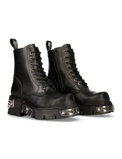 New Rock ANKLE BOOT BLACK REACTOR WITH LACES M-NEWMILI083-S35 Online
