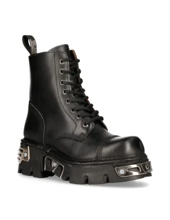 New Rock ANKLE BOOT BLACK REACTOR WITH LACES M-NEWMILI083-S35 Online