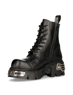 New Rock ANKLE BOOT BLACK REACTOR WITH LACES M-NEWMILI083-S35 Online