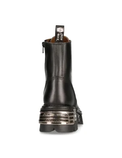 New Rock ANKLE BOOT BLACK REACTOR WITH LACES M-NEWMILI083-S35 Online