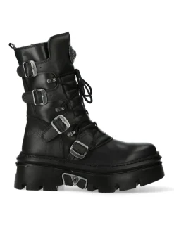 New Rock ANKLE BOOT BLACK REACTOR M-WALL373-S13 Best