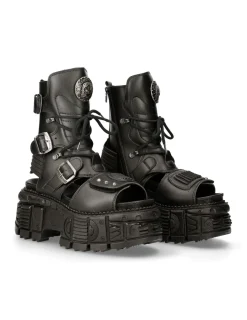 New Rock ANKLE BOOT BLACK TANK M-BIOS107-V1 New