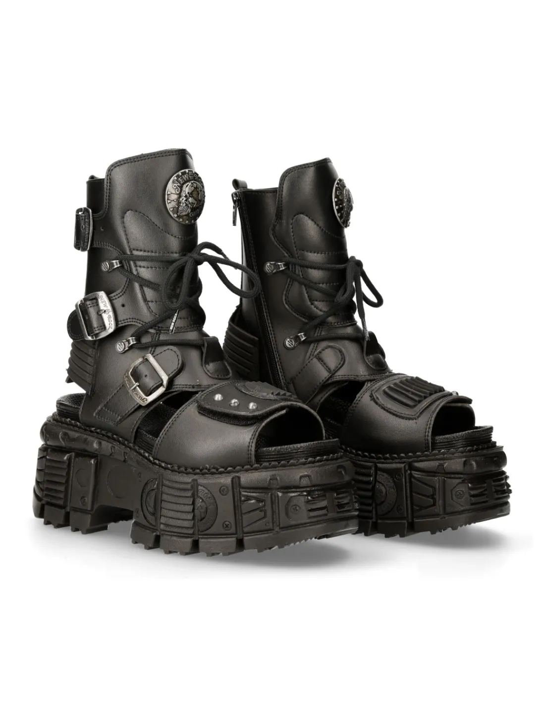New Rock ANKLE BOOT BLACK TANK M-BIOS107-V1 New