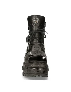 New Rock ANKLE BOOT BLACK TANK M-BIOS107-V1 New